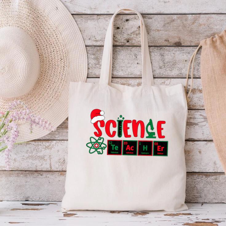 Christmas Science Teacher Santa Educator Chemical Elements Canvas Tote Bag, Science Teacher Tote Bags, gift for family, gift for coworker Christmas Science Teacher Santa Educator Chemical Elements Canvas Tote Bag, Science Teacher Tote Bags, gift for family, gift for coworker