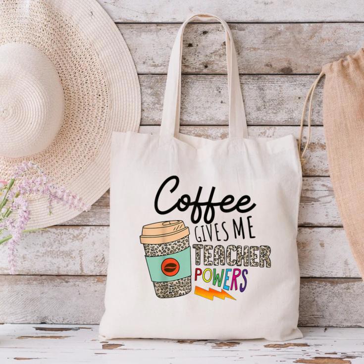 Coffee Gives Me Teacher Power Teacher Elementary Women Canvas Tote Bag, gift for family, gift for coworker Coffee Gives Me Teacher Power Teacher Elementary Women Canvas Tote Bag, gift for family, gift for coworker
