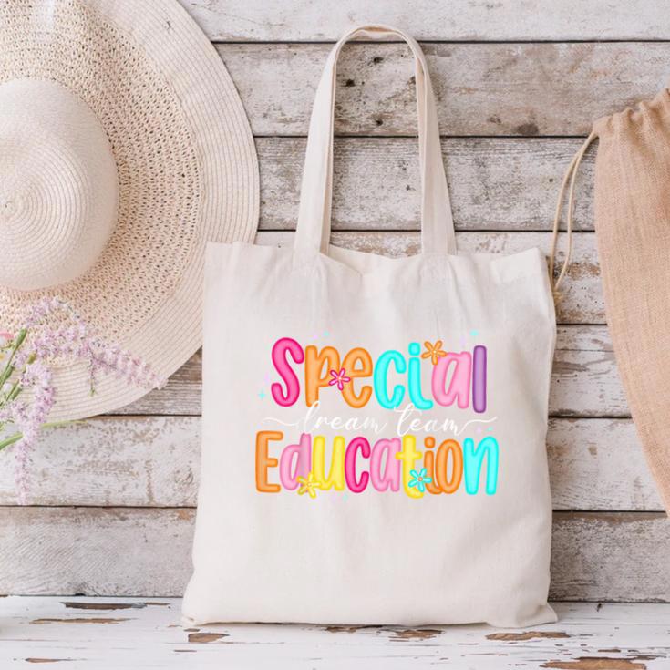 Color Special Education Squad Groovy Dream Team SPED Teacher Canvas Tote Bag, Groovy Teacher Tote Bags, gift for family, gift for coworker Color Special Education Squad Groovy Dream Team SPED Teacher Canvas Tote Bag, Groovy Teacher Tote Bags, gift for family, gift for coworker