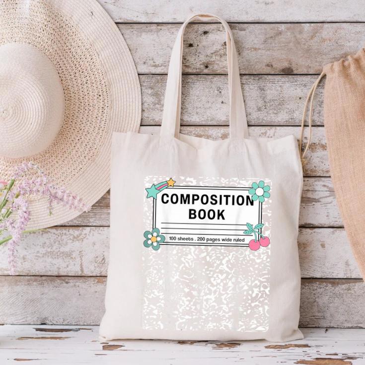 Composition Book Notebook Teachers Matching Group Halloween Canvas Tote Bag, gift for family, gift for coworker Composition Book Notebook Teachers Matching Group Halloween Canvas Tote Bag, gift for family, gift for coworker