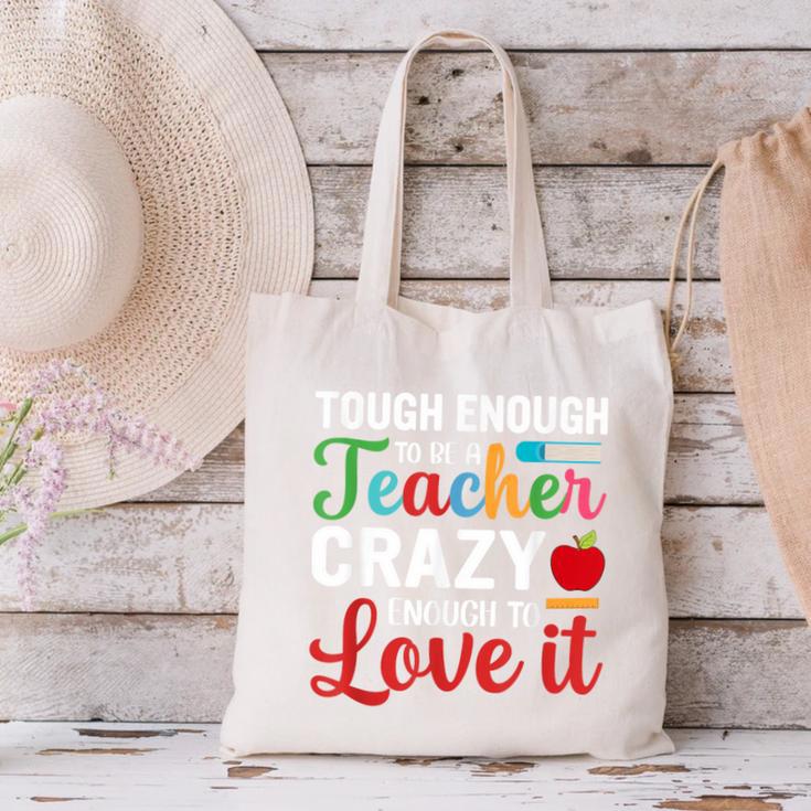 Crazy Teacher Men Women School Teachers Canvas Tote Bag, gift for family, gift for coworker