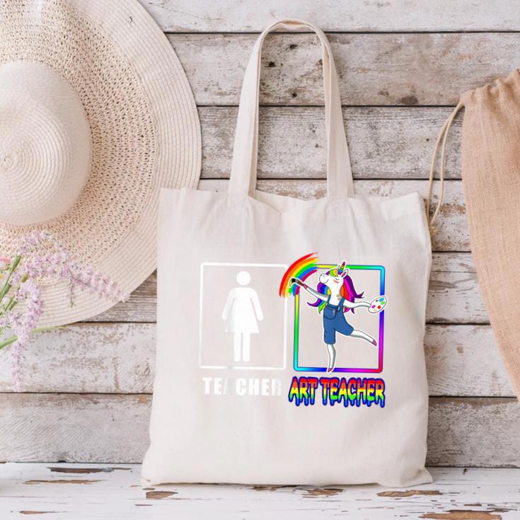 Cute Art Teacher Magical Dabbing Unicorn Artist Canvas Tote Bag, gift for family, gift for coworker