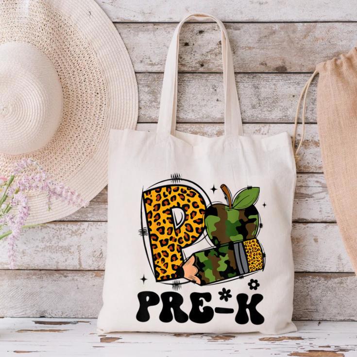 Cute Camo Pre K Back To School Teacher Kid Preschool Canvas Tote Bag, gift for family, gift for coworker Cute Camo Pre K Back To School Teacher Kid Preschool Canvas Tote Bag, gift for family, gift for coworker