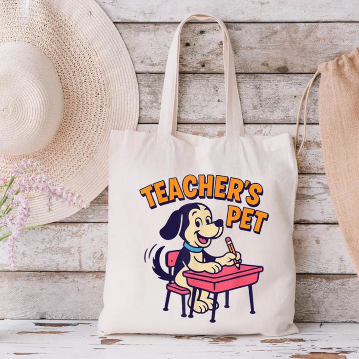 Cute Elementary School Student Dog Teacher's Pet Canvas Tote Bag, gift for family, gift for coworker Cute Elementary School Student Dog Teacher's Pet Canvas Tote Bag, gift for family, gift for coworker