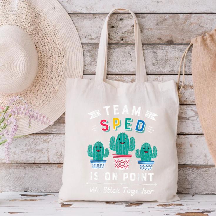 Cute SPED Teacher Special Education Cactus SPED Teacher Canvas Tote Bag, gift for family, gift for coworker Cute SPED Teacher Special Education Cactus SPED Teacher Canvas Tote Bag, gift for family, gift for coworker