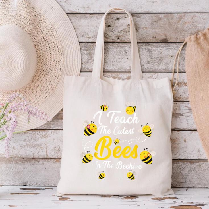 Cute I Teach The Cutest Bees In The Beehive Teacher's Day For Men Women Kids Canvas Tote Bag, gift for family, gift for coworker