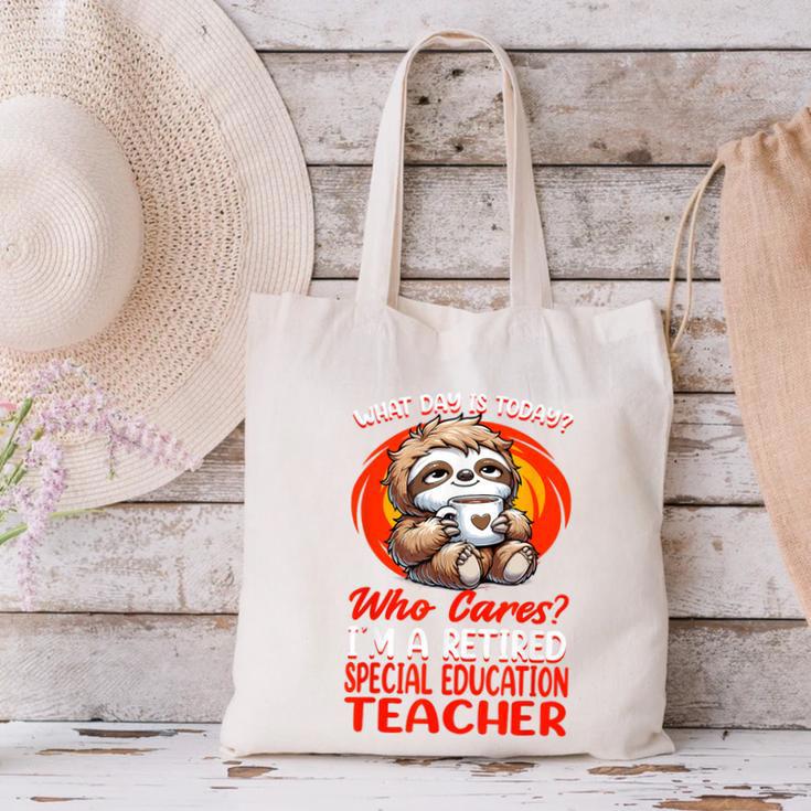 What Day Is Today Retired Special Education Teacher Canvas Tote Bag, gift for family, gift for coworker What Day Is Today Retired Special Education Teacher Canvas Tote Bag, gift for family, gift for coworker