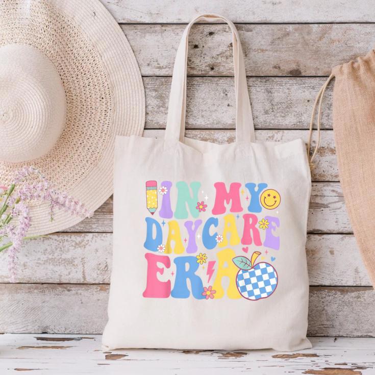 In My Daycare Era Groovy Teacher Daycare First Day Of School Canvas Tote Bag, Groovy Teacher Tote Bags, gift for family, gift for coworker In My Daycare Era Groovy Teacher Daycare First Day Of School Canvas Tote Bag, Groovy Teacher Tote Bags, gift for family, gift for coworker