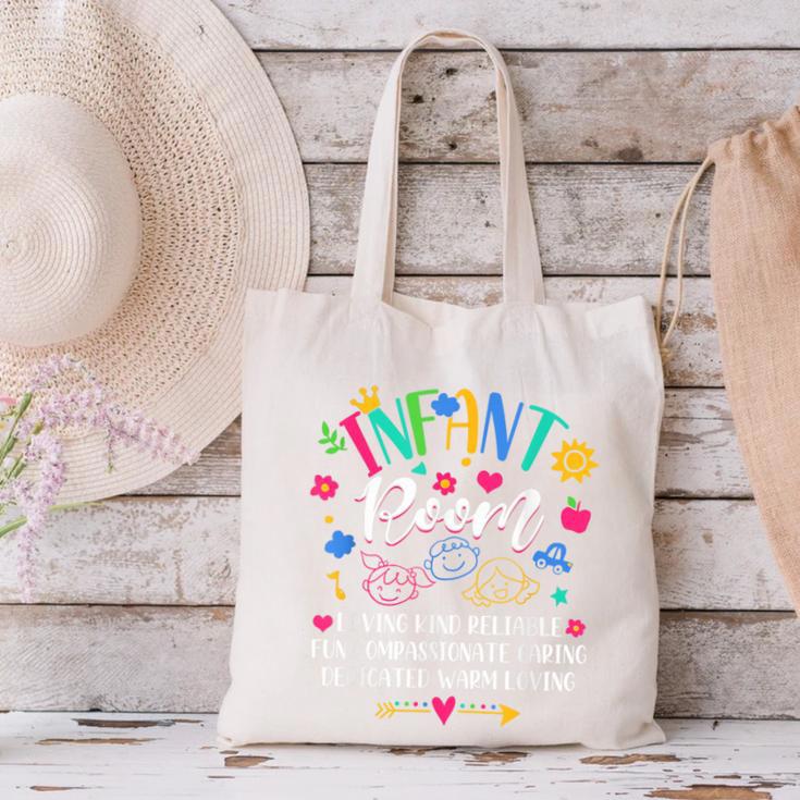 Daycare Provider Loving Kind Reliable Infant Room Teacher Canvas Tote Bag, gift for family, gift for coworker Daycare Provider Loving Kind Reliable Infant Room Teacher Canvas Tote Bag, gift for family, gift for coworker