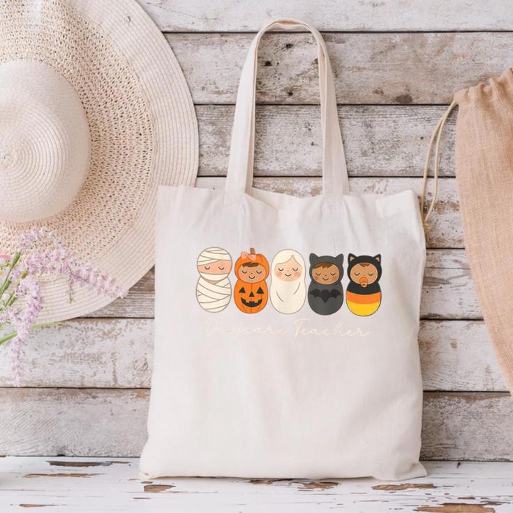 Daycare Teacher Halloween Infant Squad Spooky Childcare Fall Canvas Tote Bag, gift for family, gift for coworker