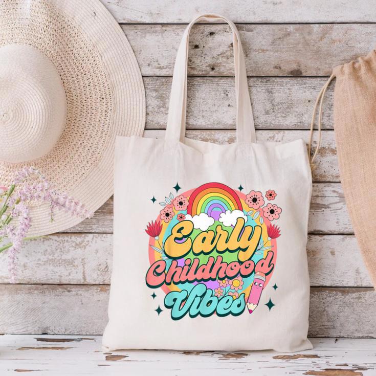 Daycare Teacher Daycare Provider Early Childhood Vibes Canvas Tote Bag, gift for family, gift for coworker Daycare Teacher Daycare Provider Early Childhood Vibes Canvas Tote Bag, gift for family, gift for coworker