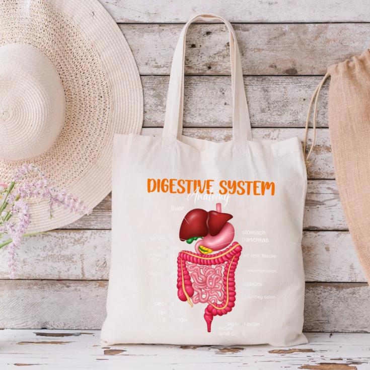 Digestive System Anatomy Anatomical Biology Teacher Canvas Tote Bag, gift for family, gift for coworker Digestive System Anatomy Anatomical Biology Teacher Canvas Tote Bag, gift for family, gift for coworker