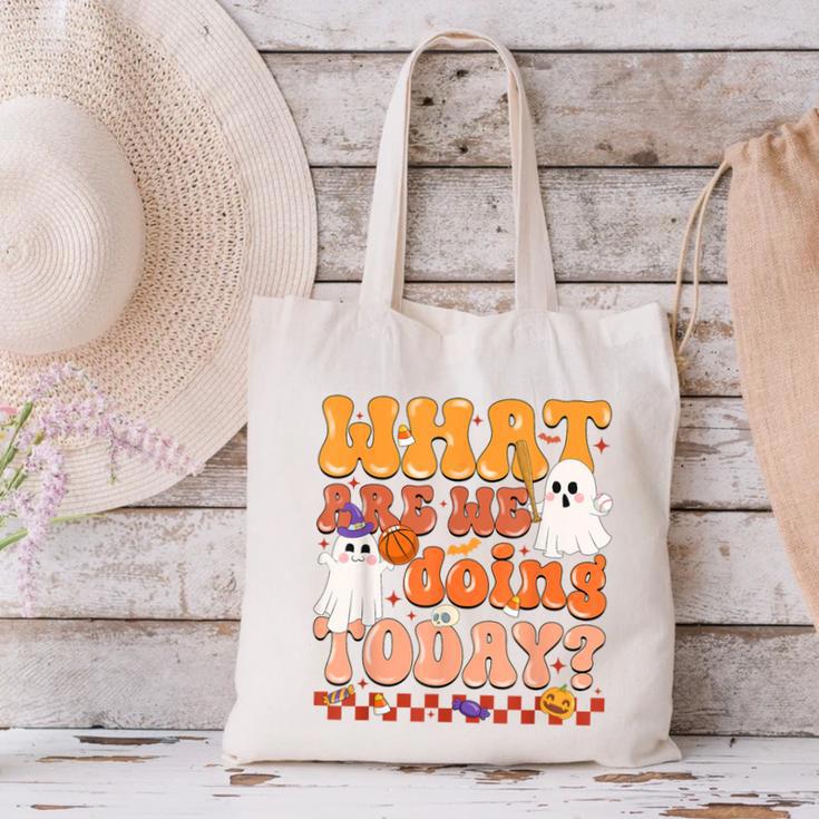 What Are We Doing Today Halloween PE Spooky Teacher Canvas Tote Bag, Pe Teacher Tote Bags, gift for family, gift for coworker