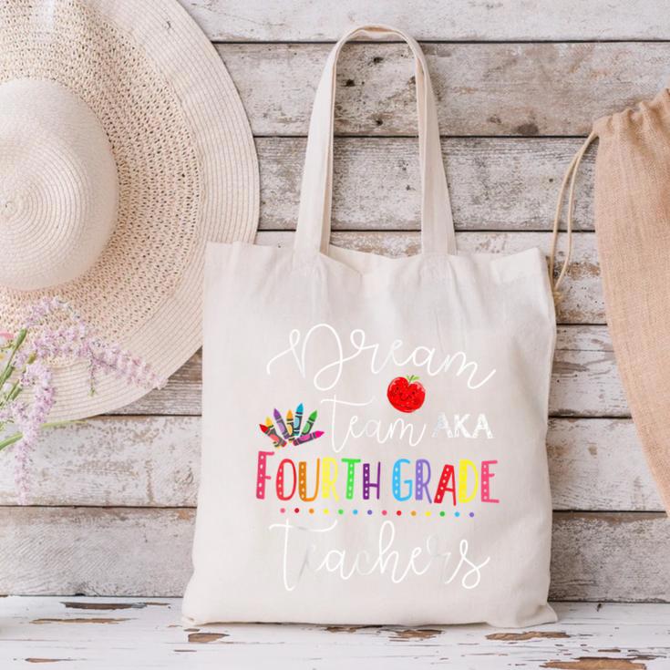 Dream Team Fourth Grade Teachers Back To School 4th Grade Canvas Tote Bag, gift for family, gift for coworker Dream Team Fourth Grade Teachers Back To School 4th Grade Canvas Tote Bag, gift for family, gift for coworker