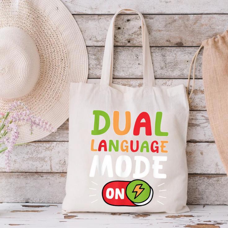 Dual Language Teacher Bilingual Teacher Canvas Tote Bag, gift for family, gift for coworker Dual Language Teacher Bilingual Teacher Canvas Tote Bag, gift for family, gift for coworker