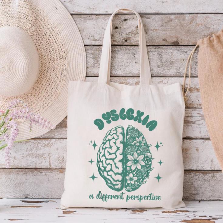 Dyslexia A Different Perspective Dyslexia Specialist Teacher Canvas Tote Bag, gift for family, gift for coworker Dyslexia A Different Perspective Dyslexia Specialist Teacher Canvas Tote Bag, gift for family, gift for coworker