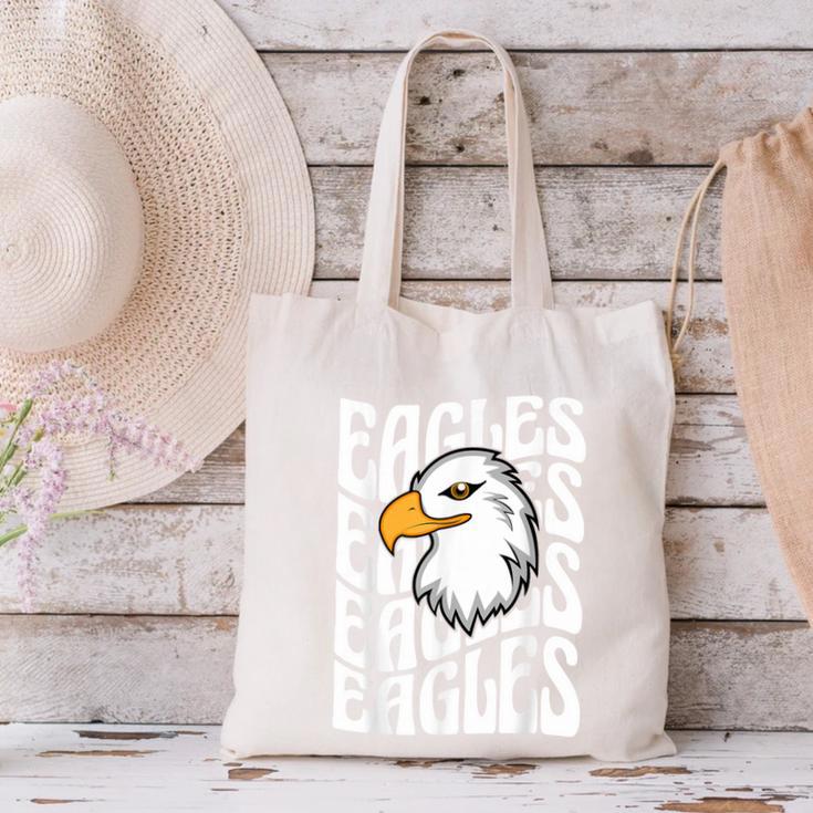 Eagles School Sports Fan Team Spirit Teacher Parent Student Canvas Tote Bag, gift for family, gift for coworker