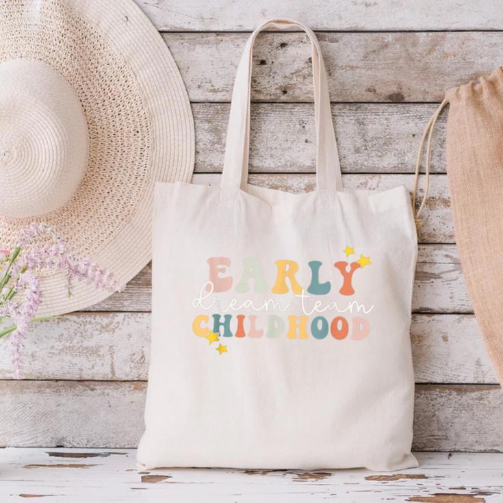 Early Childhood Dream Team Daycare Teacher Toddler Teacher Canvas Tote Bag, gift for family, gift for coworker Early Childhood Dream Team Daycare Teacher Toddler Teacher Canvas Tote Bag, gift for family, gift for coworker