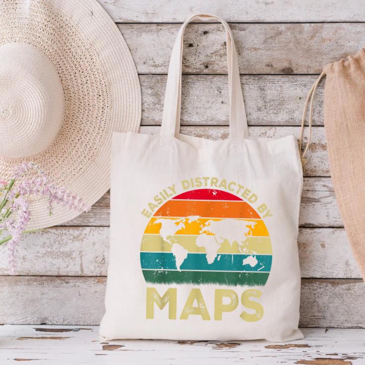 Easily Distracted By Maps Geography Teacher Canvas Tote Bag, gift for family, gift for coworker Easily Distracted By Maps Geography Teacher Canvas Tote Bag, gift for family, gift for coworker