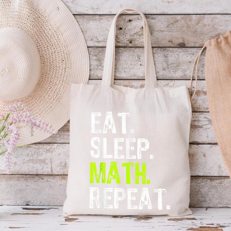 Eat Sleep Math Repeat Teacher Lover Canvas Tote Bag, gift for family, gift for coworker Eat Sleep Math Repeat Teacher Lover Canvas Tote Bag, gift for family, gift for coworker