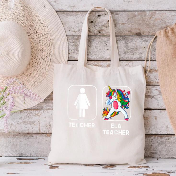 ELA Teacher Dabbing Unicorn Teacher Women Canvas Tote Bag, gift for family, gift for coworker