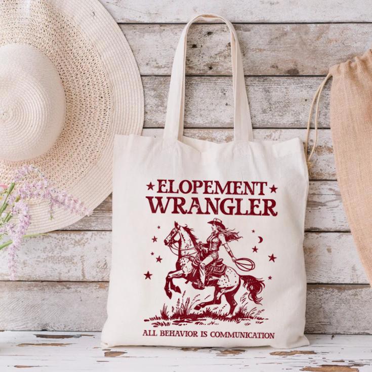 Elopement Wrangler Teacher ABA Behavior Support Cowboy Canvas Tote Bag, gift for family, gift for coworker