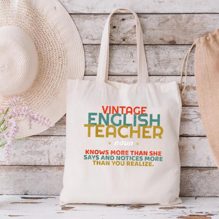 ENGLISH TEACHER Definition Vintage Tee T-Shirt Canvas Tote Bag, English Teacher Tote Bags, gift for family, gift for coworker ENGLISH TEACHER Definition Vintage Tee T-Shirt Canvas Tote Bag, English Teacher Tote Bags, gift for family, gift for coworker