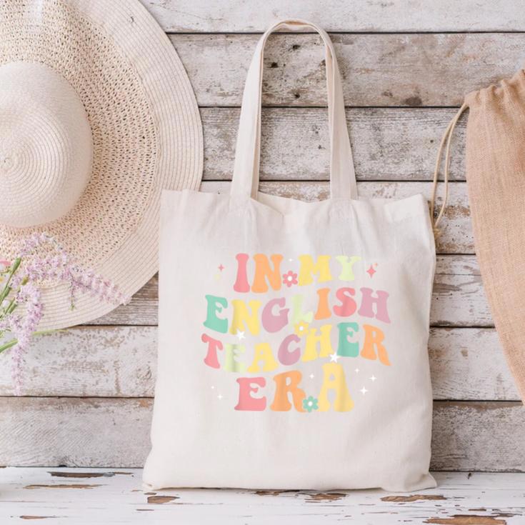 In My English Teacher Era Retro Back To School Literature Men Women Canvas Tote Bag, English Teacher Tote Bags, gift for family, gift for coworker In My English Teacher Era Retro Back To School Literature Men Women Canvas Tote Bag, English Teacher Tote Bags, gift for family, gift for coworker