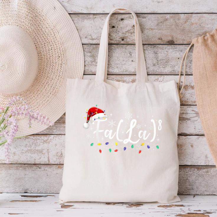 FA LA8 Christmas Santa Fa La Math Teacher Student Canvas Tote Bag, gift for family, gift for coworker FA LA8 Christmas Santa Fa La Math Teacher Student Canvas Tote Bag, gift for family, gift for coworker