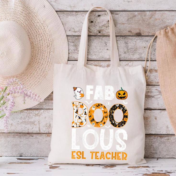 Faboolous ESL ESOL Teacher Spooky Teacher Halloween Costume For Men Women Canvas Tote Bag, Esl Teacher Tote Bags, gift for family, gift for coworker Faboolous ESL ESOL Teacher Spooky Teacher Halloween Costume For Men Women Canvas Tote Bag, Esl Teacher Tote Bags, gift for family, gift for coworker