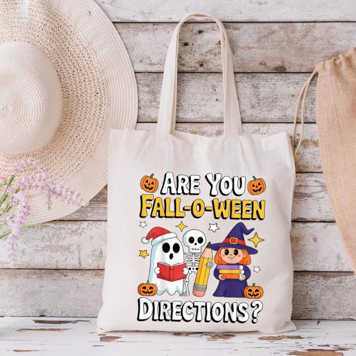 Are You Fall O Ween Directions Halloween Teacher Ghost Canvas Tote Bag, gift for family, gift for coworker Are You Fall O Ween Directions Halloween Teacher Ghost Canvas Tote Bag, gift for family, gift for coworker