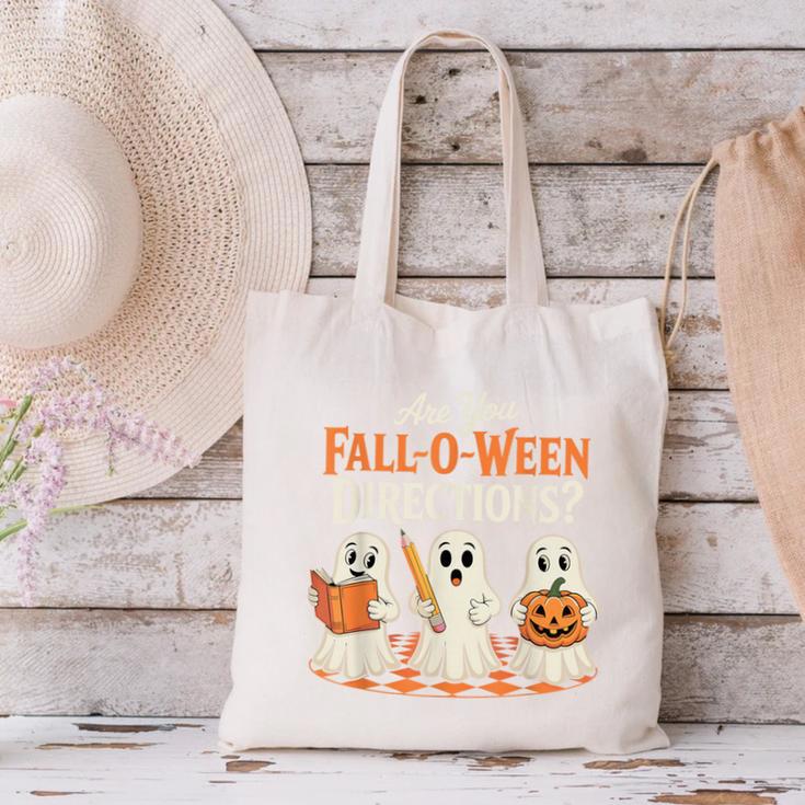 Are You Fall O Ween DirectionsRetro Teacher Halloween Ghost Canvas Tote Bag, gift for family, gift for coworker Are You Fall O Ween DirectionsRetro Teacher Halloween Ghost Canvas Tote Bag, gift for family, gift for coworker