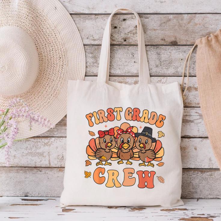 First Grade Crew Thanksgiving Fall Teacher 1st Grade Team Canvas Tote Bag, First Grade Teacher Tote Bags, gift for family, gift for coworker First Grade Crew Thanksgiving Fall Teacher 1st Grade Team Canvas Tote Bag, First Grade Teacher Tote Bags, gift for family, gift for coworker