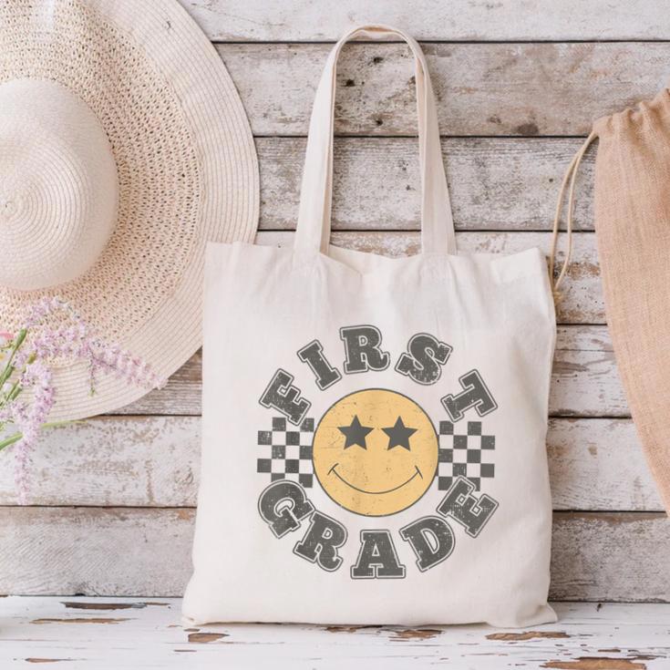 First Grade Teacher First Day Of 1st Grade Back To School Canvas Tote Bag, First Grade Teacher Tote Bags, gift for family, gift for coworker First Grade Teacher First Day Of 1st Grade Back To School Canvas Tote Bag, First Grade Teacher Tote Bags, gift for family, gift for coworker