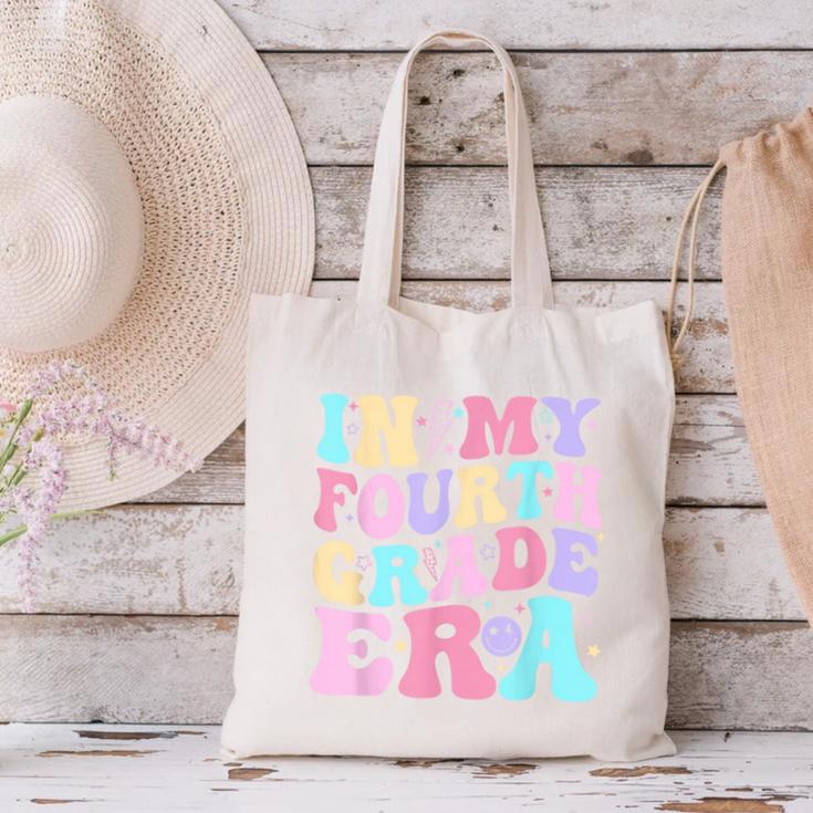 In My Fourth Grade Era Girl Back To School 4th Grade Teacher Canvas Tote Bag, 4th Grade Teacher Tote Bags, gift for family, gift for coworker