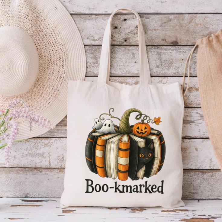 Fun Fall Book Lover Cute Teacher Student Halloween Canvas Tote Bag, gift for family, gift for coworker Fun Fall Book Lover Cute Teacher Student Halloween Canvas Tote Bag, gift for family, gift for coworker
