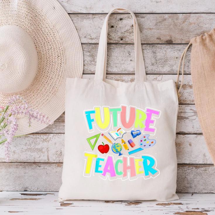 Future Teacher Kid's Career Canvas Tote Bag, Future Teacher Tote Bags, gift for family, gift for coworker