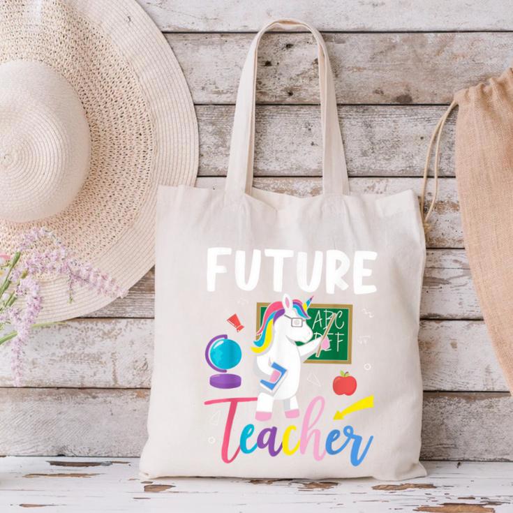 Future Teacher School Teacher Female Canvas Tote Bag, Future Teacher Tote Bags, gift for family, gift for coworker