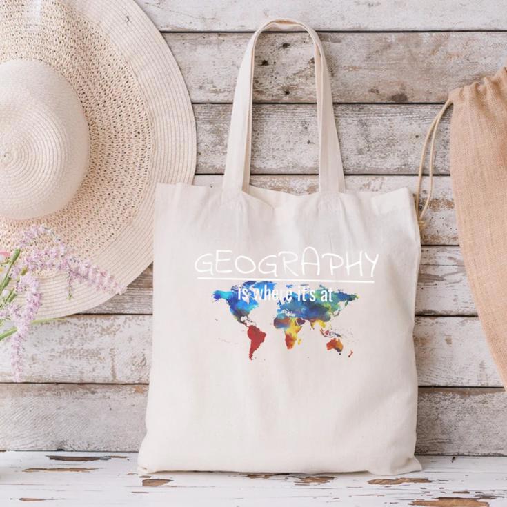 Geography Teacher Earth Day Is Where It's At For Men Women Kids Canvas Tote Bag, gift for family, gift for coworker Geography Teacher Earth Day Is Where It's At For Men Women Kids Canvas Tote Bag, gift for family, gift for coworker