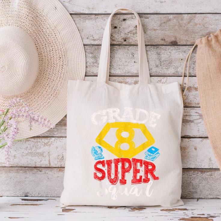 Grade 8 Super Squad Superhero Teacher Team Canvas Tote Bag, Super Teacher Tote Bags, gift for family, gift for coworker