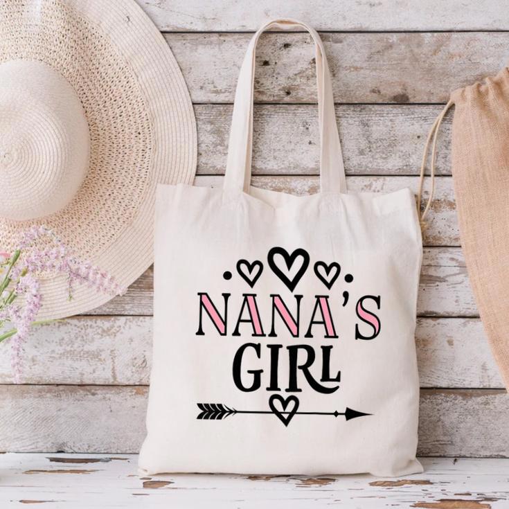 Granddaughter Nanas Girl Canvas Tote Bag, gift for family, gift for coworker