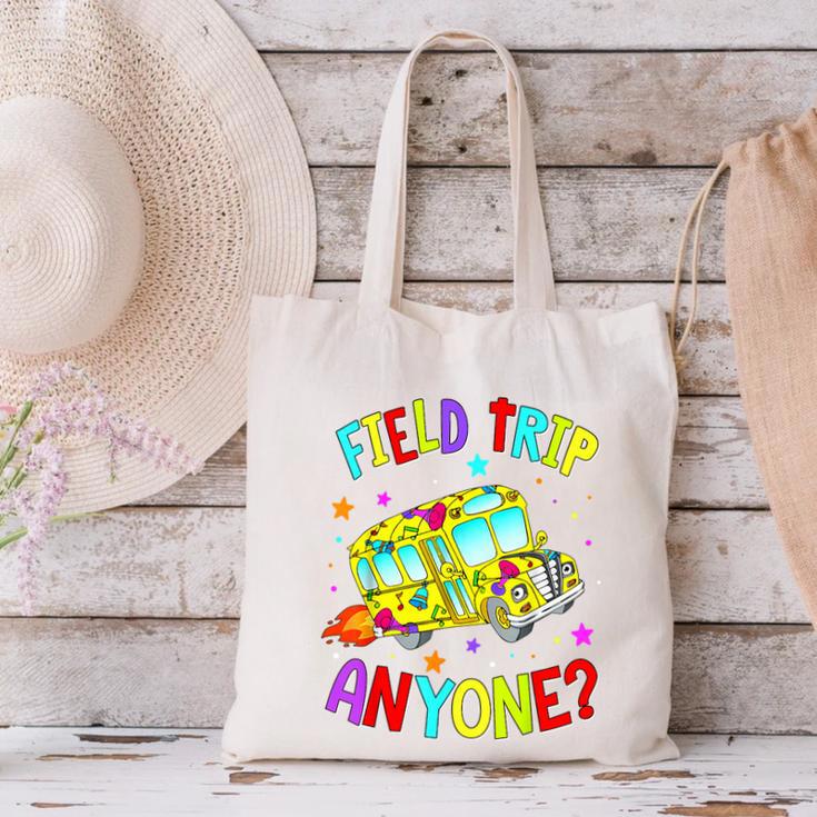 Groovy Field Trip Anyone Happy Field Day For Teachers Kids Canvas Tote Bag, gift for family, gift for coworker Groovy Field Trip Anyone Happy Field Day For Teachers Kids Canvas Tote Bag, gift for family, gift for coworker