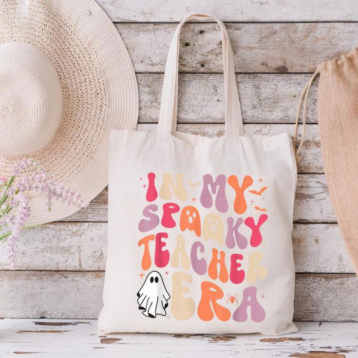 Groovy In My Spooky Teacher Era Halloween Party Boo Canvas Tote Bag, Groovy Teacher Tote Bags, gift for family, gift for coworker Groovy In My Spooky Teacher Era Halloween Party Boo Canvas Tote Bag, Groovy Teacher Tote Bags, gift for family, gift for coworker