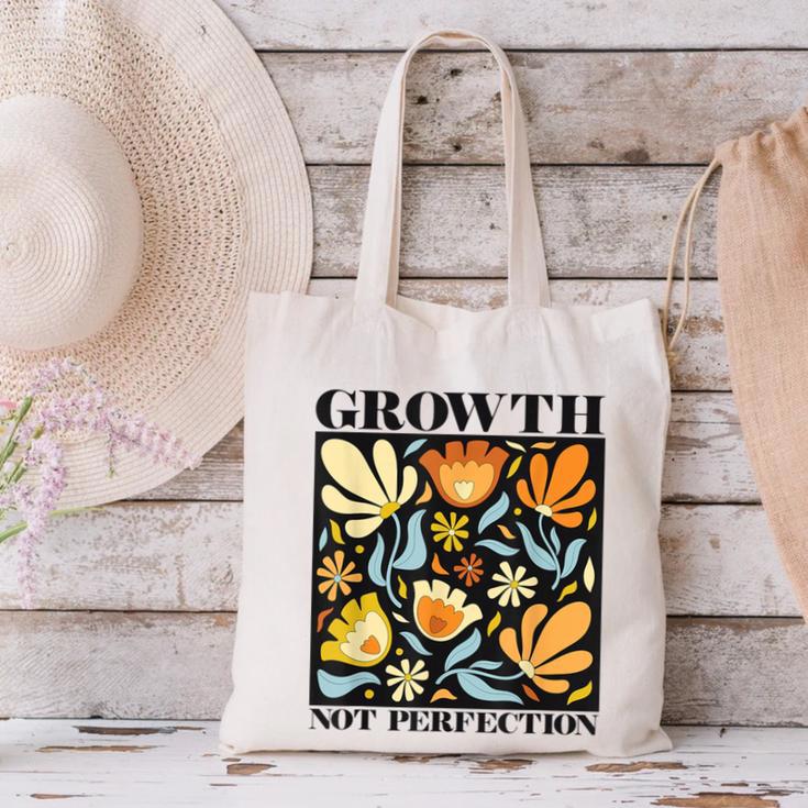 Growth Not Perfection Abstract Florals SPED Teacher Canvas Tote Bag, gift for family, gift for coworker Growth Not Perfection Abstract Florals SPED Teacher Canvas Tote Bag, gift for family, gift for coworker