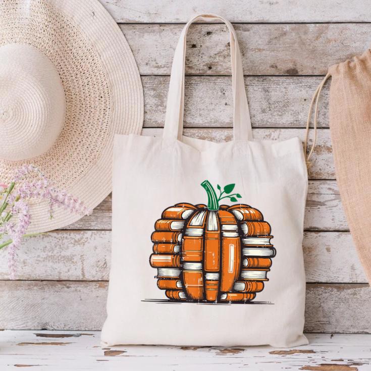Halloween Books Pumpkin Reading Teacher Fall Men Women Canvas Tote Bag, gift for family, gift for coworker Halloween Books Pumpkin Reading Teacher Fall Men Women Canvas Tote Bag, gift for family, gift for coworker