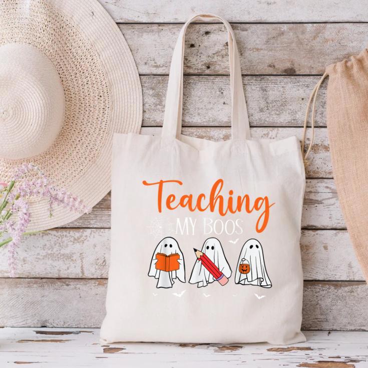 Halloween Ghost Teachers Teaching My Boos Costume Women Men Canvas Tote Bag, gift for family, gift for coworker Halloween Ghost Teachers Teaching My Boos Costume Women Men Canvas Tote Bag, gift for family, gift for coworker