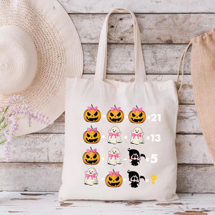 Halloween Math Teacher Men Women Order Of Operations Canvas Tote Bag, gift for family, gift for coworker