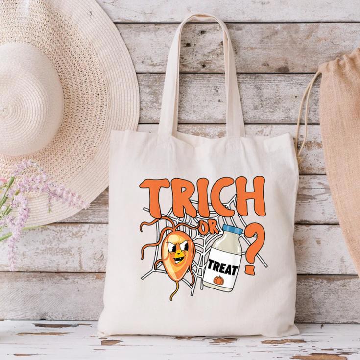 Halloween Medical Lab Science Microbiology Scientist Teacher Men Women Canvas Tote Bag, Science Teacher Tote Bags, gift for family, gift for coworker