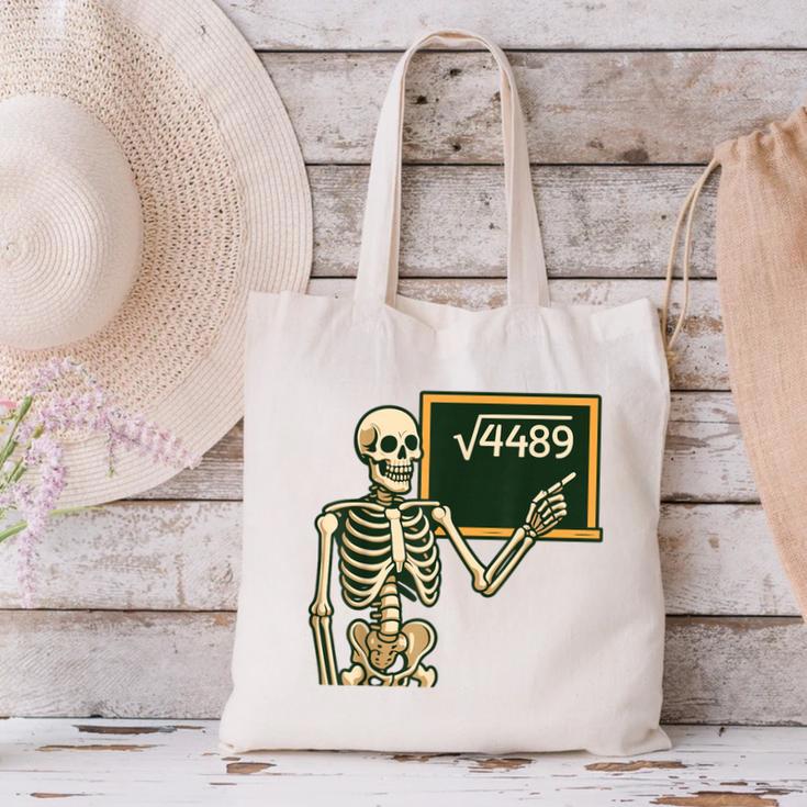Halloween Skeleton 67 Meme Square Root 4489 Math Teacher Canvas Tote Bag, gift for family, gift for coworker Halloween Skeleton 67 Meme Square Root 4489 Math Teacher Canvas Tote Bag, gift for family, gift for coworker