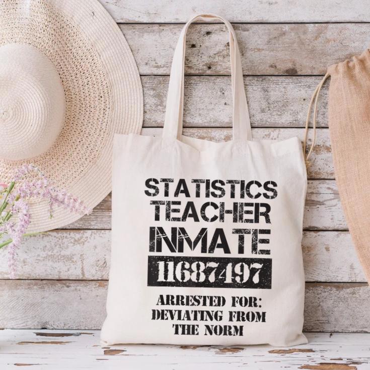 Halloween Statistics Teacher Prisoner Costume Canvas Tote Bag, gift for family, gift for coworker Halloween Statistics Teacher Prisoner Costume Canvas Tote Bag, gift for family, gift for coworker